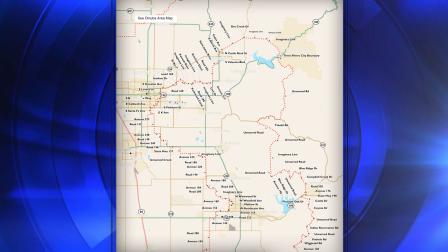 A map, provided by the California Department of Food and Agriculture, shows the Asian citrus psyllid quarantine area in Tulare County