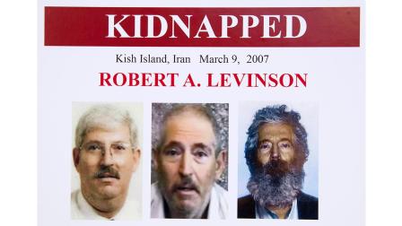 An FBI poster showing a composite image of former FBI agent Robert Levinson