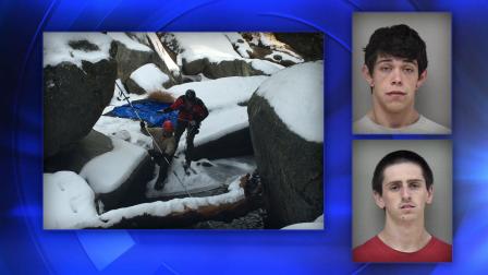 Suspects: 18-year-old Jacob Banaga of Visalia (top) - 20-year-old Scott Mason of Simi Valley (bottom)