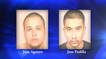 Reedley shooting suspects 20-year-old Jose Agauyo (left) and 23-year-old Jose Padilla (right)