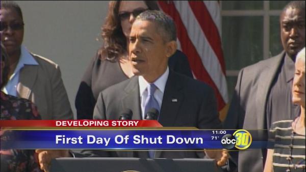 First day of Government shutdown