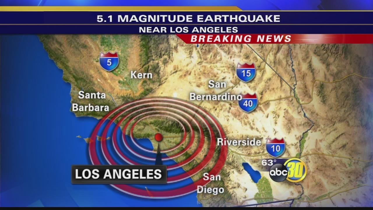 Magnitude5.1 earthquake shakes Los Angeles area