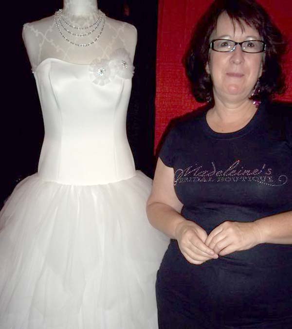 Madeleines Bridal showed off some of the dresses...