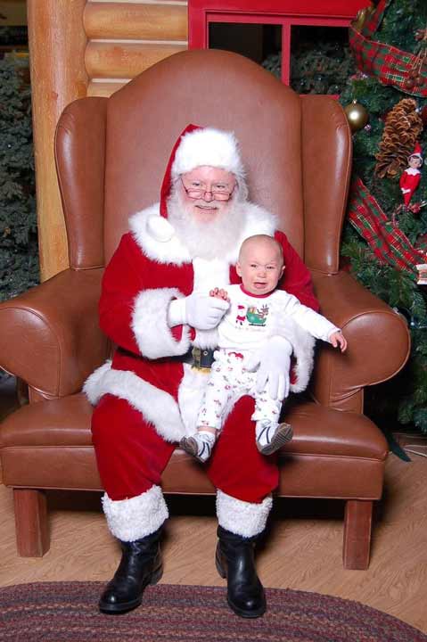 Andrews first view of Santa was caught by...