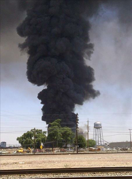 Fire burns a pile of carpets in south of...