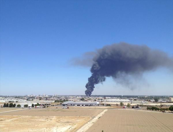 Fire burns a pile of carpets in south of...