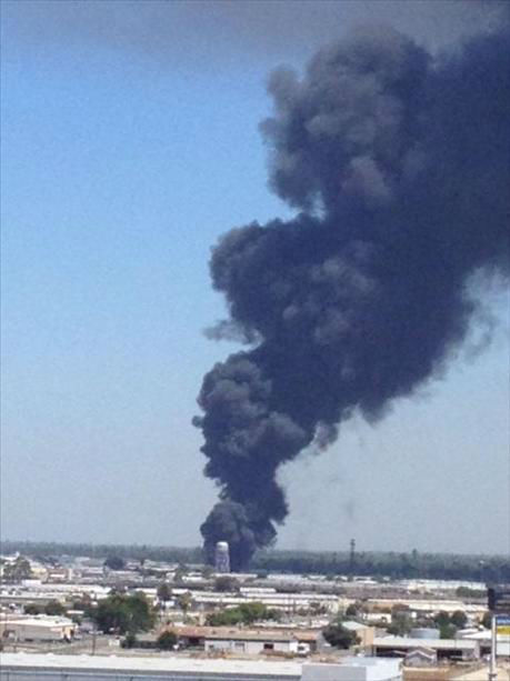Fire burns a pile of carpets in south of...