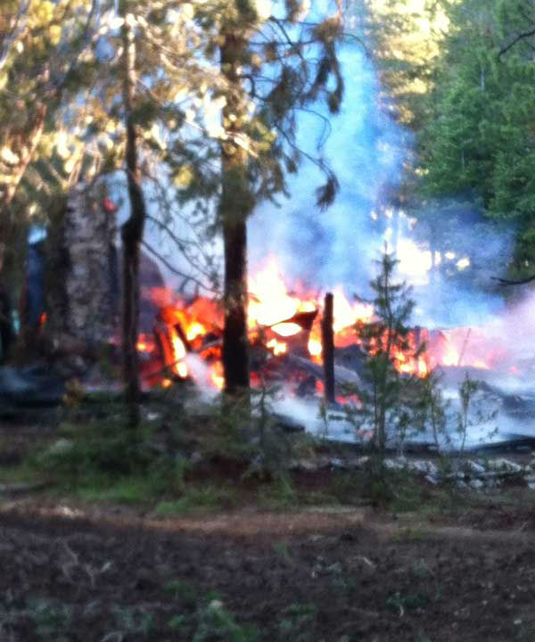Huntington Lake cabin fire