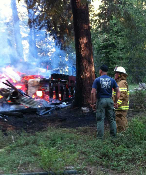 Huntington Lake cabin fire