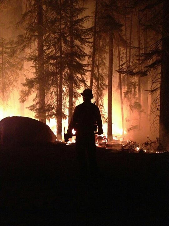 Firefighter at the Aspen Fire