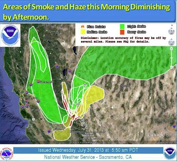 Aspen Fire smoke map