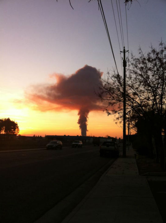 Future Ford car dealership fire in Clovis