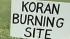 Quran burning sign outside a Florida church