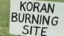 Quran burning sign outside a Florida church