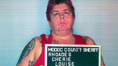 This Thursday, Feb. 20, 2014 photo released by Alturas Police Department shows Cherie Lash Rhoades.