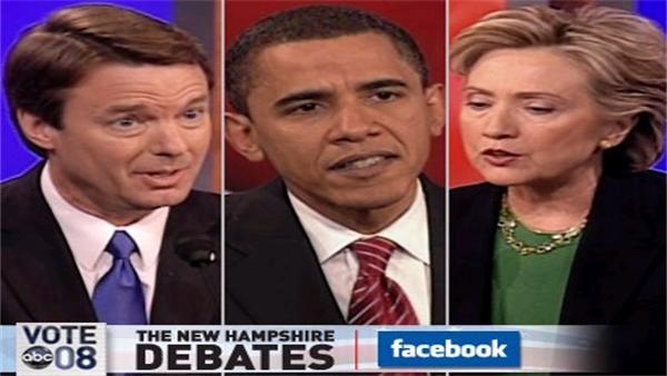 Barack Obama got some unexpected help in his first clash of tonights New Hampshire debate with Hillary Clinton: John Edwards, who snatched second place from Clinton in Iowas caucus on Thursday.