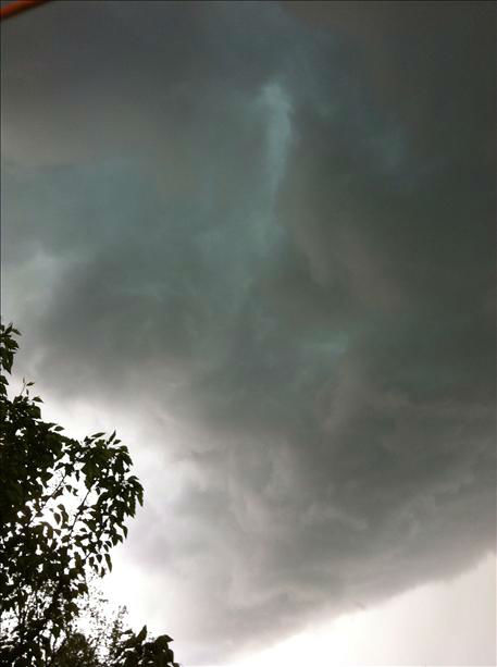 Green rotating clouds in Merced