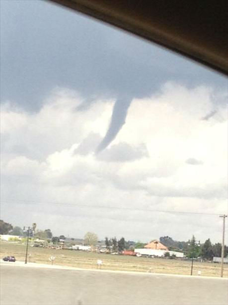 Funnel cloud - taken Wednesday on I5 near Stockton/Manteca