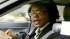 This still image from video provided by WCVB-TV in Boston shows Brandeis University professor Anita Hill driving from her home Wednesday, Oct. 20, 2010 in Waltham, Mass.