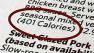 Restaurant menu calorie count