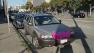 Lyft car with pink mustache