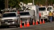 Utility trucks.