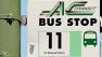 AC Transit bus stop sign