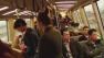 Commuters on a BART train