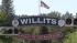 Willits town sign