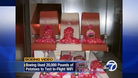 Boeing uses potatoes to test in-flight Wi-Fi