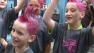 Boys dye their hair pink for Breast Cancer Awareness Month