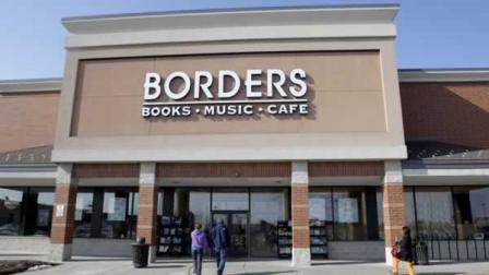 FILE - In this Feb. 16, 2011 file photo, customers walk into a Borders Books and Music store, in Ann Arbor, Mich. Borders Group filed for bankruptcy Monday, July 18, 2011, after seeking court approval to liquidate its 399 stores when the company failed to receive any bids that would keep the 40-year-old chain in operation. (AP Photo/Carlos Osorio, file)