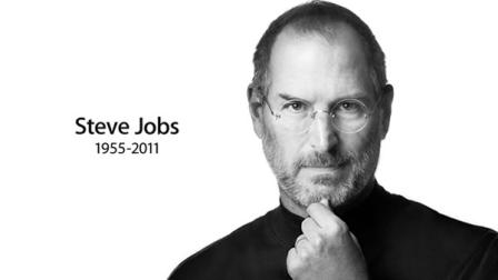 A large image of founder Steve Jobs was featured on the Apple homepage Wednesday evening.