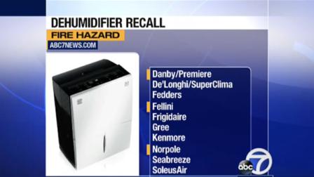 dehumidifier recall