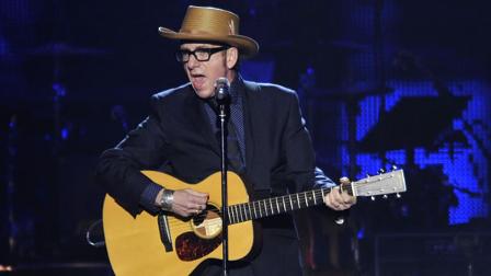 Elvis Costello performs at the MusiCares Person of the Year tribute honoring Neil Young.