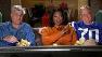 David Letterman, Oprah Winfrey and Jay Leno, from right, record a promo for CBS Late Show