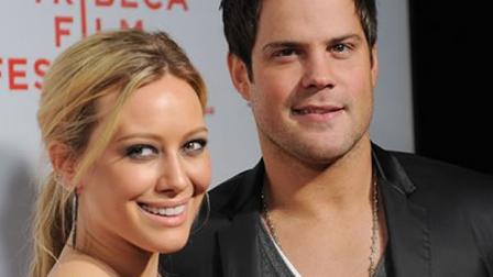 Actress Hilary Duff gets engaged to Mike Comrie.