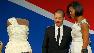 First lady Michelle Obama donates a dress to the Smithsonian Museum.