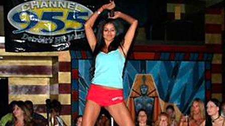 The newly-crowned Miss USA Rima Fakih participates in their annual Stripper 101 event in 2007 in Detroit.