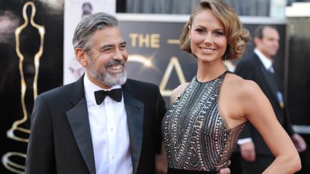 Actor George Clooney and Stacy Keibler.