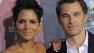 Halle Berry, a cast member in Cloud Atlas, poses with her fiance Olivier Martinez