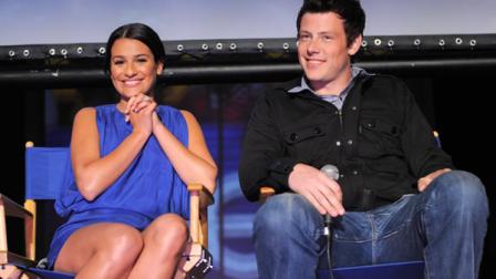 SANTA MONICA, CA - MAY 11: Lea Michele and Cory Monteith at the Los angeles premiere of Glee at Santa Monica High School on May 11, 2009 in Santa Monica, California.
