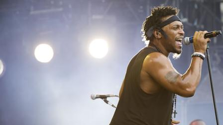 DAngelo performs at the Made In America music festival on Saturday, Sept. 1, 2012, in Philadelphia. (Photo by Charles Sykes/Invision/AP)
