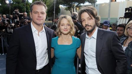 Matt Damon, Jodie Foster and Diego Luna seen at The World Premiere of TriStar Pictures Elysium, on Wednesday, August, 7, 2013 in Westwood, Calif.