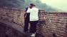 Justin Beiber being carried up Great Wall of China