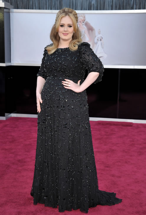 Singer Adele on the red carpet