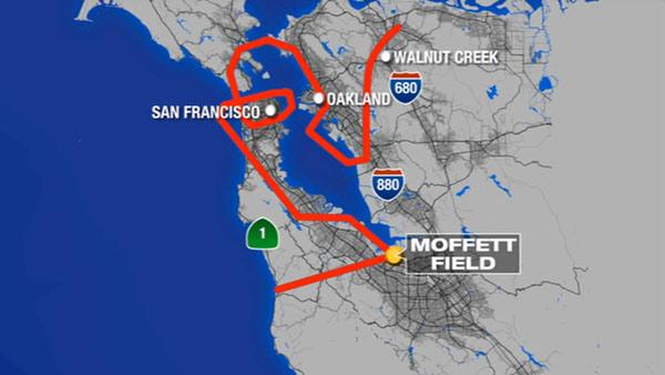 Flight path of Endeavour