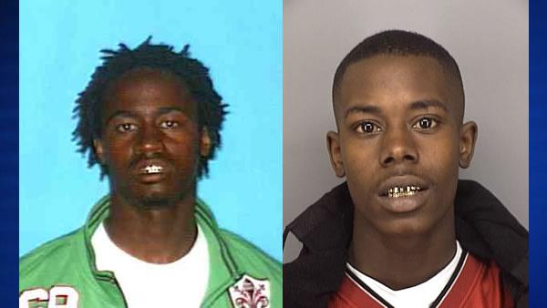 Omar Williams and Rylando Matlock are considered federal fugitives after evading arrests during gang-related raids Friday.