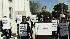 Protestors took petitions to Tom Orloffs office