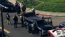 Alameda County Sheriffs are searching for a suspect that allegedly opened fire on his neighbor Tuesday morning.